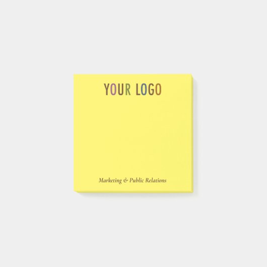 3 x 3 Aangepaste Post-it® notes met Bedrijf Logo (Voorkant)