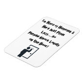 3" x 4" Magnet for front door FUNNY (Côté Gauche)