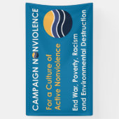 3' x 5' bannière de non violences de campagne (Vertical)