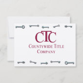 3 x 5 cartes de remerciements de CTC (Dos)