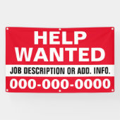 3' X 5' Help Gezochte banner (Horizontaal)