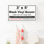 3 x 5 inch design uw eigen banner (Insitu)