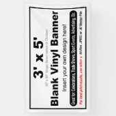 3 x 5 inch design uw eigen banner (Verticaal)