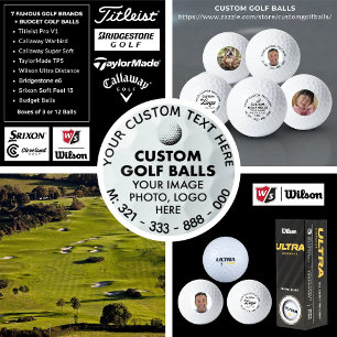 3 x Aangepaste Foto Logo Wilson Ultra 500 Golfball Golfballen