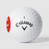 3 x Aangepaste Logo Callaway Warbird Golfballen (Logo)