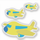 3 x Stickers Design Avion (Devant)