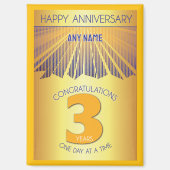 3 Year | Golden Ray 12 Step CUSTOM NAME Magneet (Voorkant)