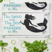 3 zand- en zee-zeemaïden theedoek (Gevouwen)