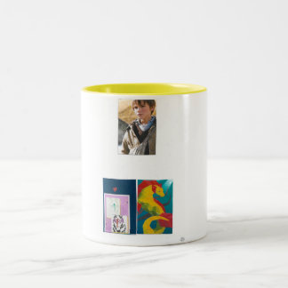 3 zelfklevende sticker tweekleurige koffiemok