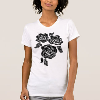 3 zwarte rozen t-shirt
