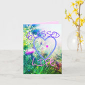 3BLESSED PETITE CARTE DE VOEUX De la VIE VERDE (Fleur jaune)