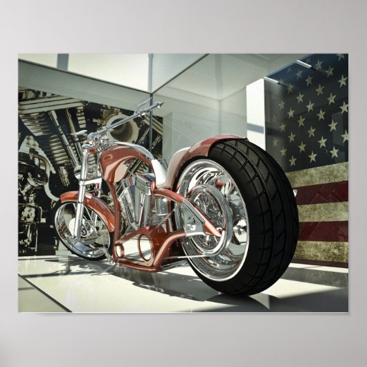 3D Aangepaste chopper Poster (Voorkant)