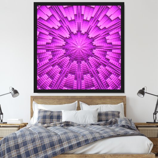 3D Abstract art. 3 Canvas Afdruk (Insitu (Slaapkamer))