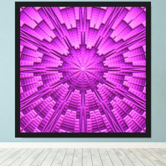 3D Abstract art. 3 Canvas Afdruk (Insitu (Houten vloer))