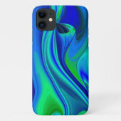 3D Abstract in groen blauw paars Case-Mate iPhone Case (Achterkant)