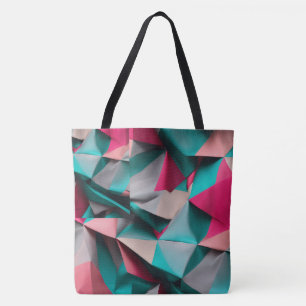 3D Abstract Kerststof Ontwerp in Blauwgroen, Hot P Draagtas