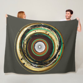 3D ABSTRACTE fleecedeken Fleece Deken
