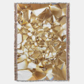 3D abstracte kristalgouden textuur. Deken (Voorkant Verticaal)