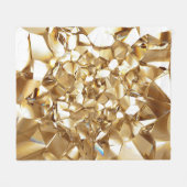 3D abstracte kristalgouden textuur. Fleece Deken (Voorkant (Horizontaal))