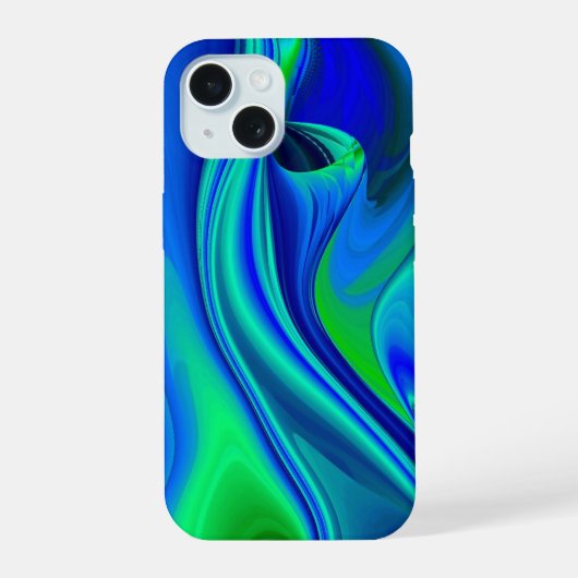 3D Abstrait en bleu vert violet (Verso)