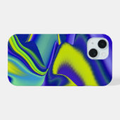 3D Abstrait en bleu vert violet (Verso Horizontal)