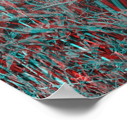 3D-Afbeelding. Hampton Lode Ferry, Shropshire, Eng Poster (Hoek)