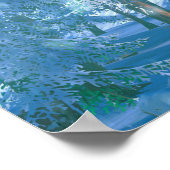 3d afbeelding van het kleine alpine dorp bij zonso poster (Hoek)