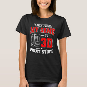 3d Afdrukapparaat voor digitale 3d-printergamer T-shirt