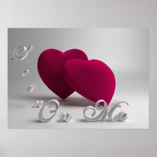 3D affiche Coeur-Disante 28x20