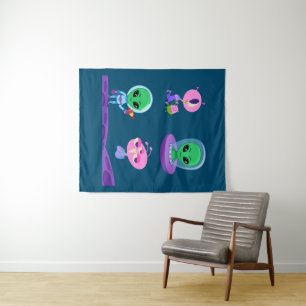 3D Alien Character Design Wandkleed