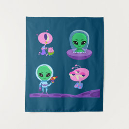 3D Alien Character Design Wandkleed