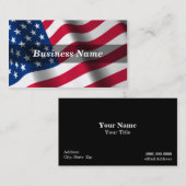 3D Amerikaanse vlag (True Colors) Visitekaartje (Voorkant / Achterkant)
