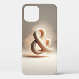 3D Ampersand Symbool - Beige & Neutraal Hoesje