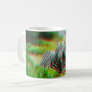 3D Anaglyph Pet Animal Zebra Foto Koffiemok