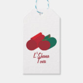 3D appel en granaatappel Shana Tova Cadeaulabel (Voorkant)