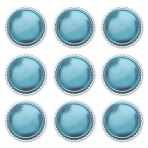 3D Aqua Blau Folie Zegel Steruitbarsting Award Med Sticker
