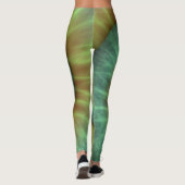 3D Aqua Blue Cubes Geometrisch Leggings (Achterkant)