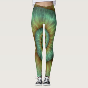 3D Aqua Blue Cubes Geometrisch Leggings