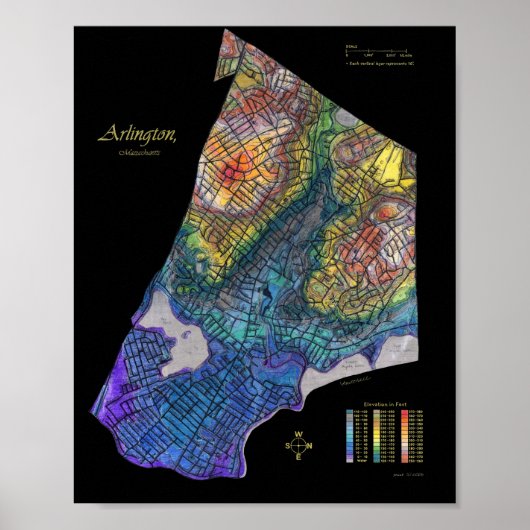 3D Arlington afdrukken Poster (Voorkant)
