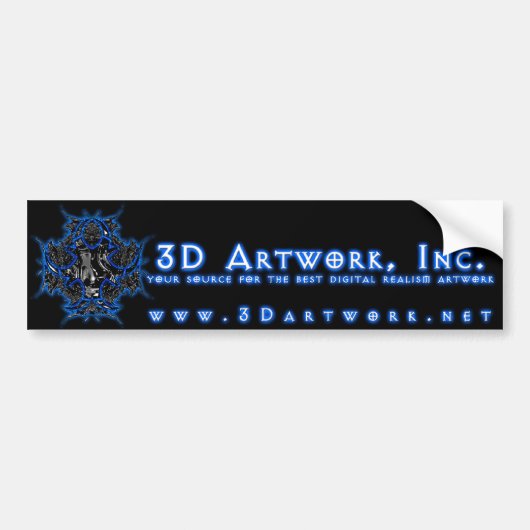 3D Artwork, Inc. Bumpersticker (Voorkant)