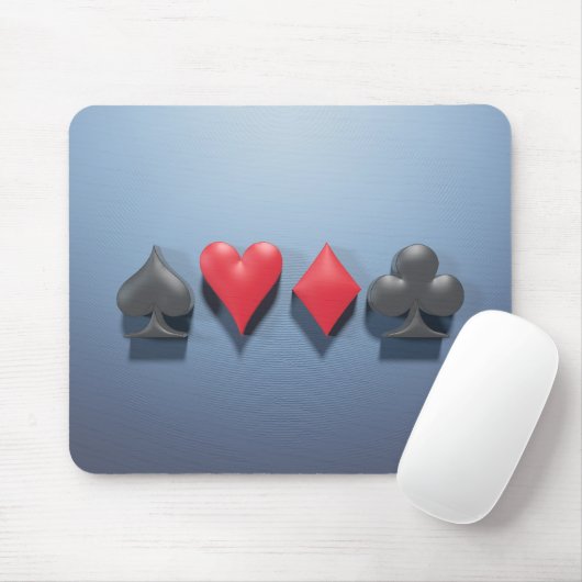 3D Artwork "Poker Suits" Muismat (Met muis)