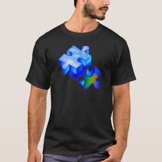 3d Autism Puzzle Piece T-shirt