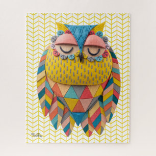 3D Azteekse Uil Stamvogel Patroon Illustratie Legpuzzel