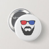 3D-baard Ronde Button 5,7 Cm (Voorkant /achterkant)