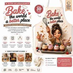 3D Bakapronen Design Lieve Bakker Meisje Keuken Schort