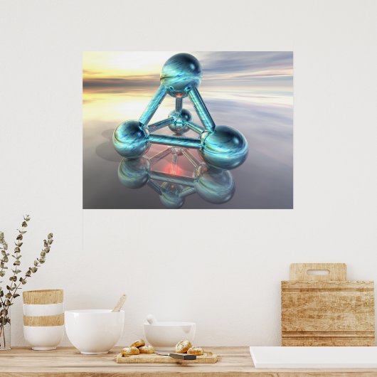 3D-bal Poster (Keuken)