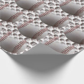 3D Baseballen Cadeaupapier (Hoek)