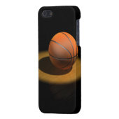 3d Basketball in Spotlight iPhone 5 Hoesje (Achterkant Links)