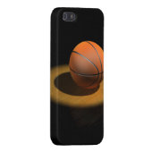 3d Basketball in Spotlight iPhone 5 Hoesje (Achterkant Rechts)
