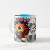 3D Bébé mignon Dragon Hot cacao Café Animaux Mug (Devant gauche)
